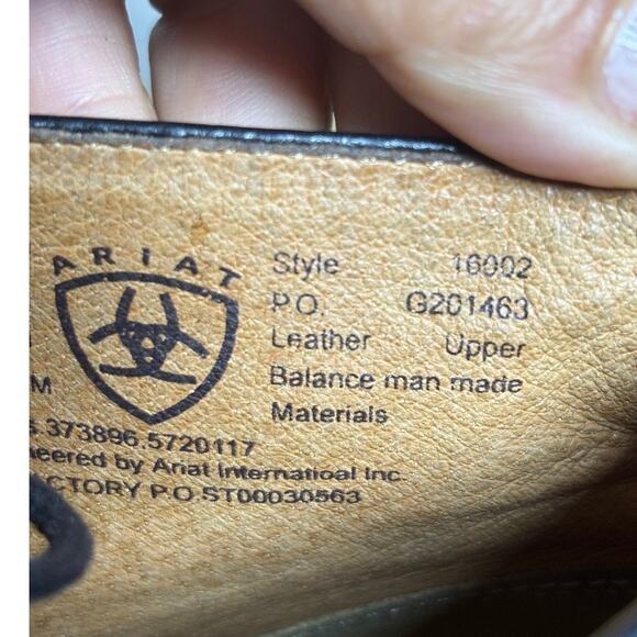 ARIAT Women's Black Leather Ankle Boots Lace Up Concho Kiltie 16002 Size 7 - Picture 8 of 8